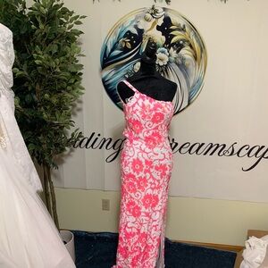 Jovani 08256A One Shoulder Sequin Gown Size 4 NWT